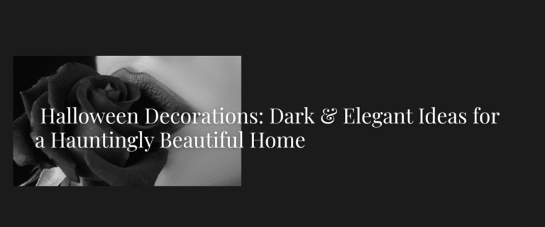 Halloween decorations. dark, elegant, and spooky décor